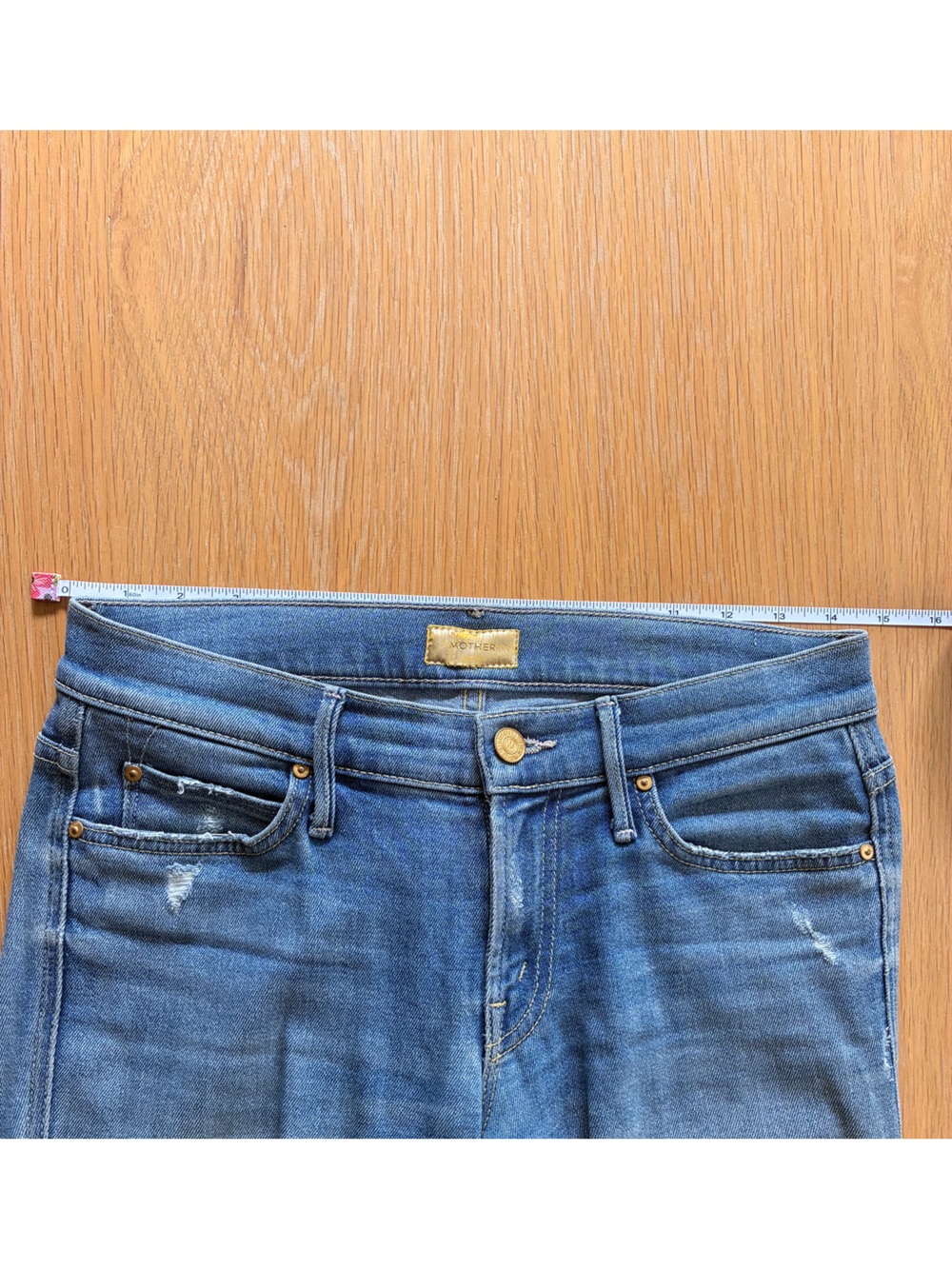 Mother-The Rascal-Blue-Straight-Leg-Denim-Jeans-Classic-Preppy-26 - Picture 9 of 11